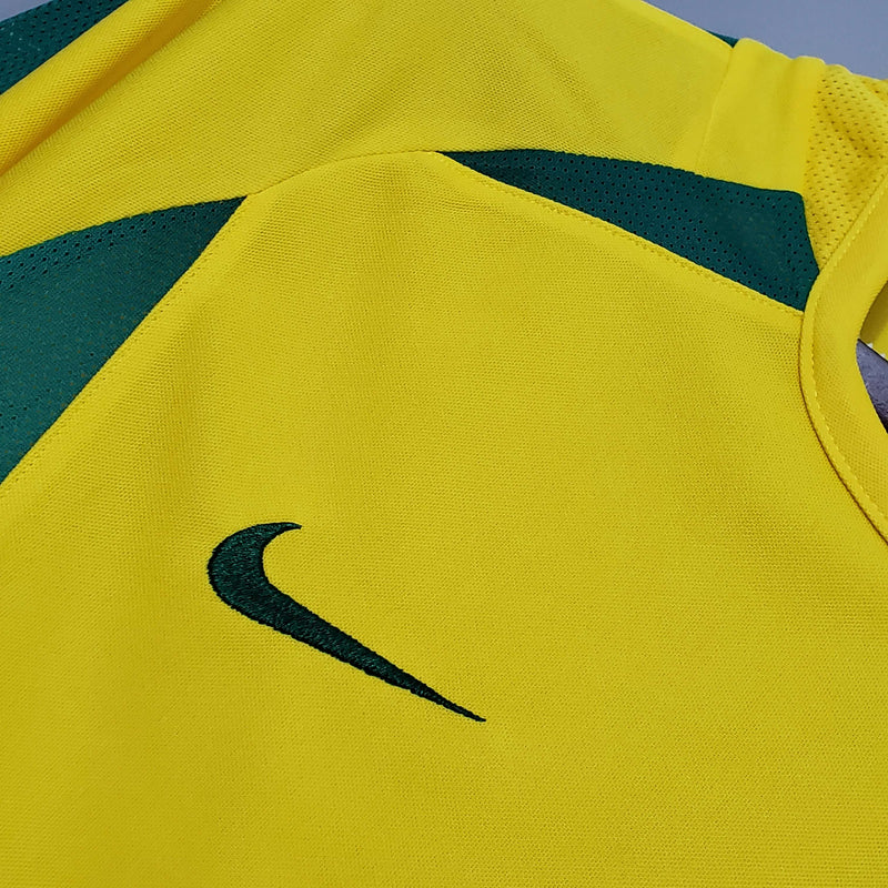 BRASIL HOME 2002 - NIKE RETRO MEN`S - YELLOW/GREEN