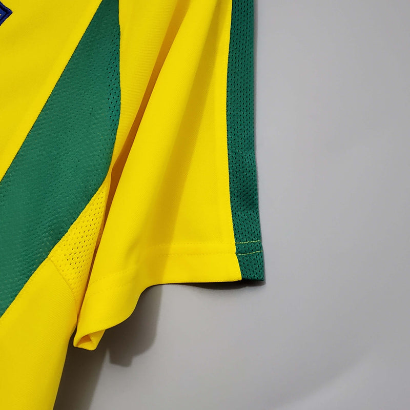 BRASIL HOME 2002 - NIKE RETRO MEN`S - YELLOW/GREEN