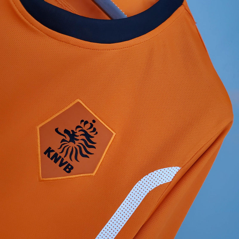 HOLANDA HOME 2010 - NIKE RETRO MASCULINO - LARANJA/BRANCO