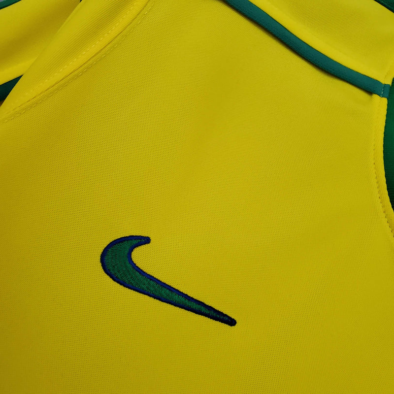 BRASIL HOME 1998 - NIKE RETRO MEN`S - YELLOW/GREEN