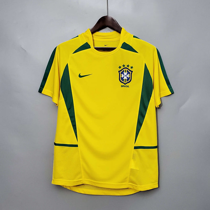 BRASIL HOME 2002 - NIKE RETRO MEN`S - YELLOW/GREEN