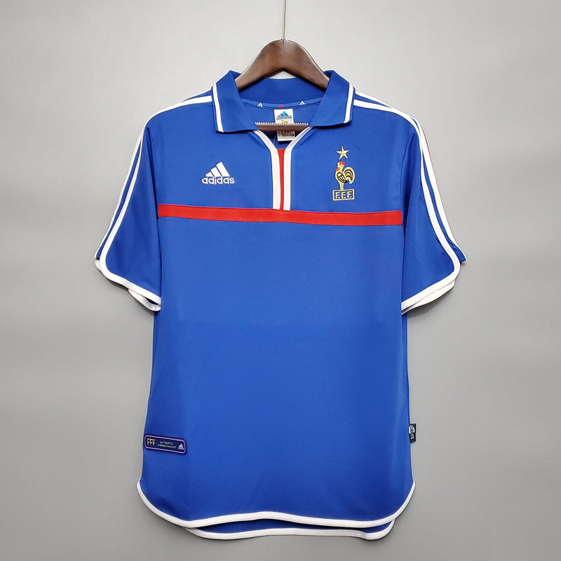 FRANÇA HOME 2000 - ADIDAS RETRO MASCULINO - AZUL/BRANCO