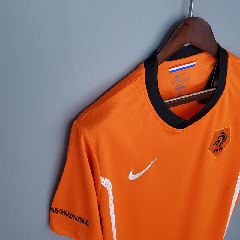 HOLANDA HOME 2010 - NIKE RETRO MASCULINO - LARANJA/BRANCO