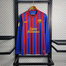LONG SLEEVE  BARCELONA HOME 2011/12 NIKE RETRO MEN`S - BLUE/RED