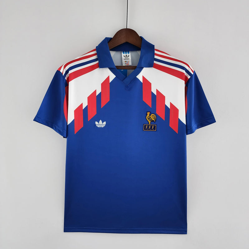 FRANÇA HOME 1988 - ADIDAS RETRO MASCULINO - AZUL/VERMELHO