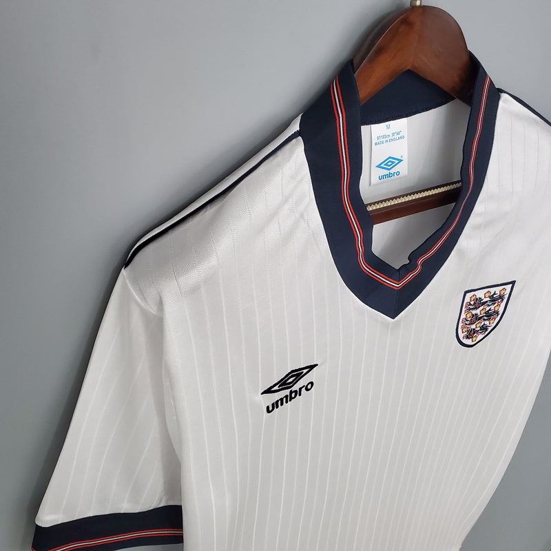 INGLATERRA HOME 1984 - UMBRO RETRO MEN`S - WHITE/BLACK