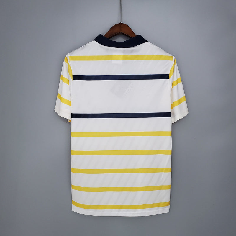ESCOCIA AWAY 1988 UMBRO RETRO MASCULINO - BRANCO/AMARELO