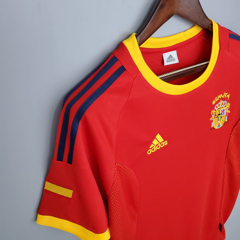 ESPANHA HOME 2002 - ADIDAS RETRO MEN`S - VERMELHO/AMARELO
