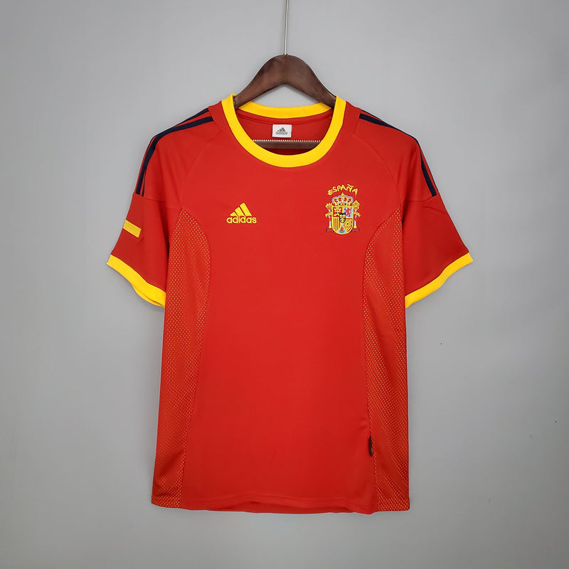 ESPANHA HOME 2002 - ADIDAS RETRO MEN`S - VERMELHO/AMARELO