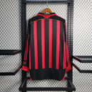 LONG SLEEVE MILAN HOME 2006/07 - ADIDAS RETRO  MEN`S - RED/BLACK