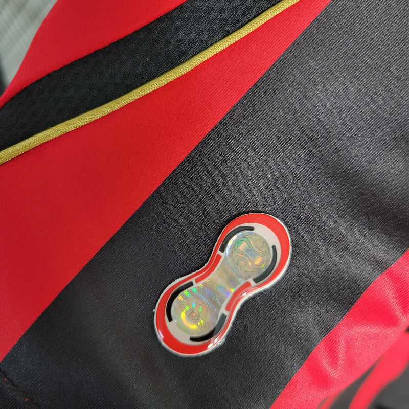 LONG SLEEVE MILAN HOME 2006/07 - ADIDAS RETRO  MEN`S - RED/BLACK