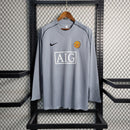 LONG SLEEVE MANCHESTER UNITED GOLEIRO 2007/08 - NIKE RETRO MEN`S - CINZA