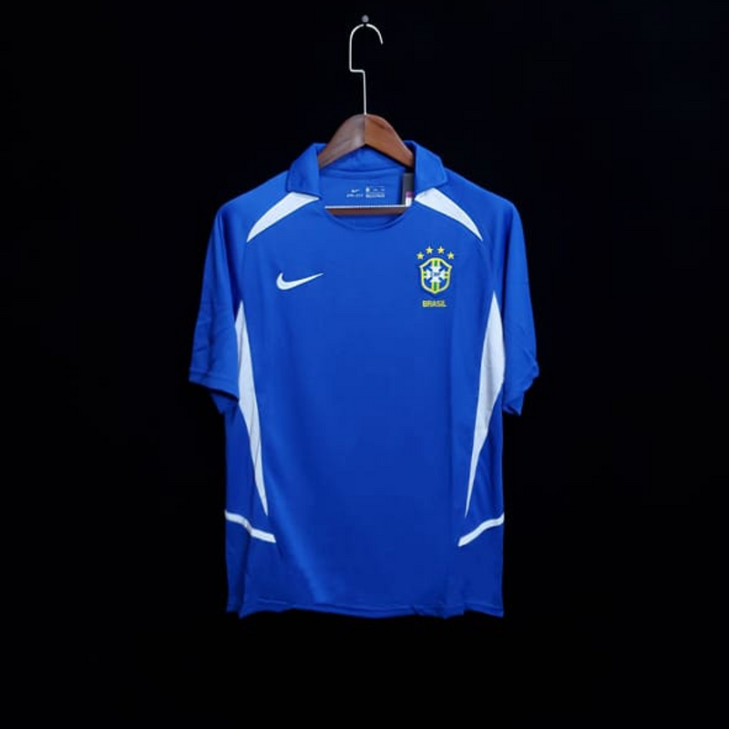 BRASIL AWAY 2002 - NIKE RETRO MEN`S - BLUE