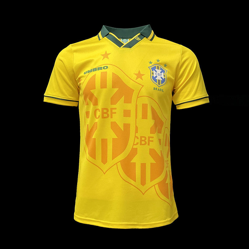 BRASIL HOME 1994 - UMBRO RETRO MEN`S - YELLOW/GREEN