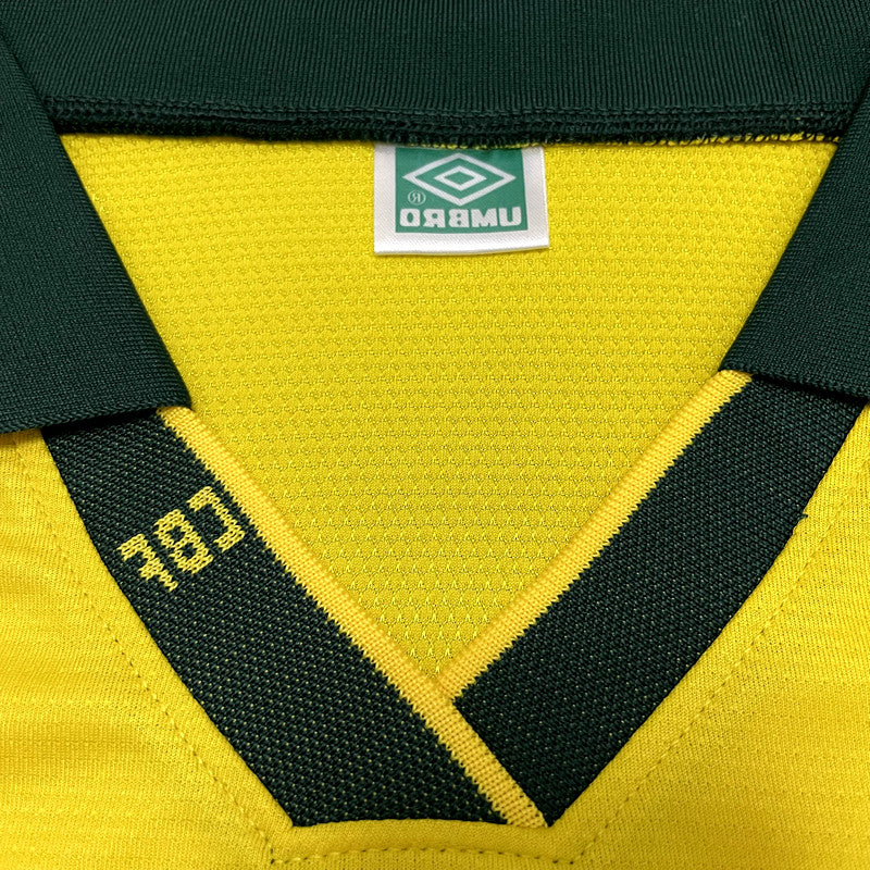 BRASIL HOME 1994 - UMBRO RETRO MEN`S - YELLOW/GREEN