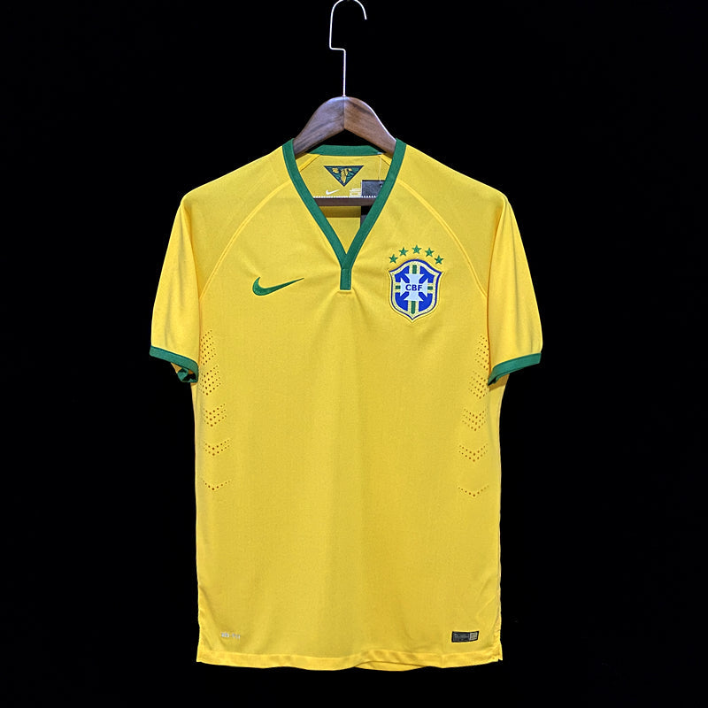 BRASIL HOME 2014 - NIKE RETRO MEN`S - YELLOW/GREEN