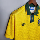 BRASIL HOME 1991/93 - UMBRO RETRO MASCULINO - AMARELO/VERDE