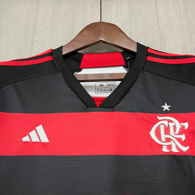 KIDS KIT FLAMENGO MANGA LONGA HOME 24/25