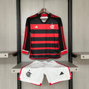 KIT KIDS FLAMENGO MANGA LONGA HOME 24/25