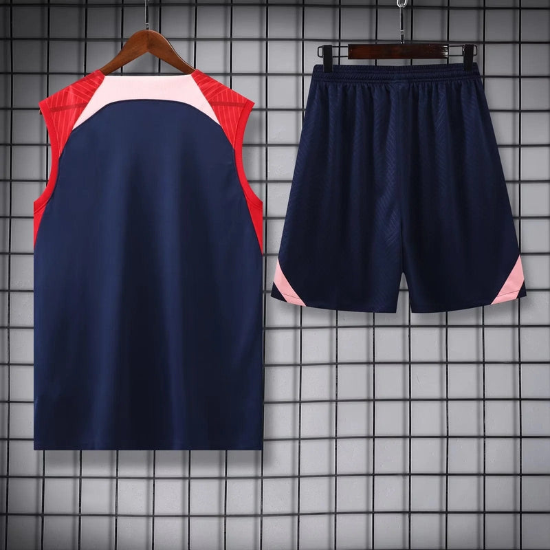 ATLETICO MADRID SLEEVELESS TRAINING KIT 23/24 - BLUE/RED