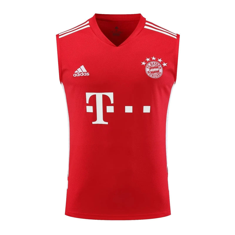 BAYERN MUNICH SLEEVELESS TRAINING KIT 23/24 - RED/WHITE