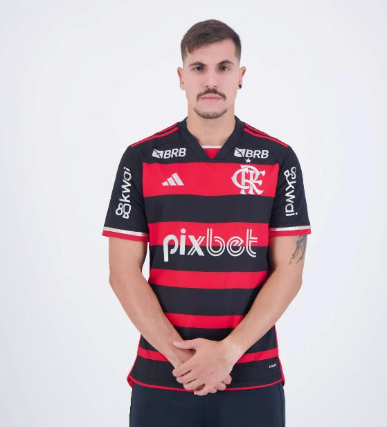 CAMISETA FLAMENGO PRETA 24/25 MASCULINA (JOGADOR) COM PATROCINADOR