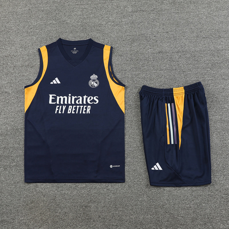 CONJUNTO SIN MANGAS REAL MADRID TREINAMENTO III 23/24 HOMEM