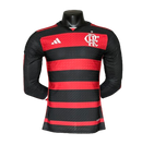 MANGA LONGA FLAMENGO I 2024/25 RUBRO-NEGRA - VERSION PLAYER