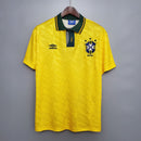 BRASIL HOME 1991/93 - UMBRO RETRO MASCULINO - AMARELO/VERDE