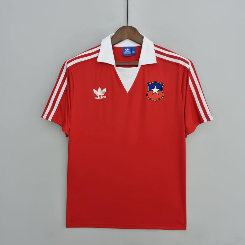 CHILE HOME 1982 - ADIDAS RETRO MASCULINO - VERMELHO/BRANCO