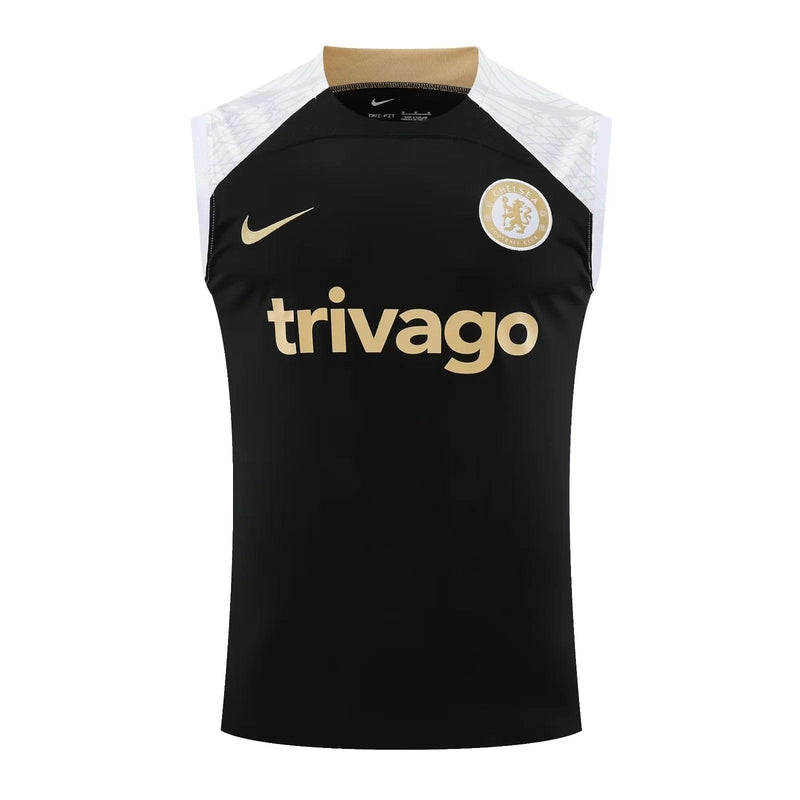 KIT DE TREINO SEM MANGAS CHELSEA 23/24 - PRETO
