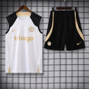 CHELSEA SLEEVELESS TRAINING KIT 23/24 - WHITE/BLACK