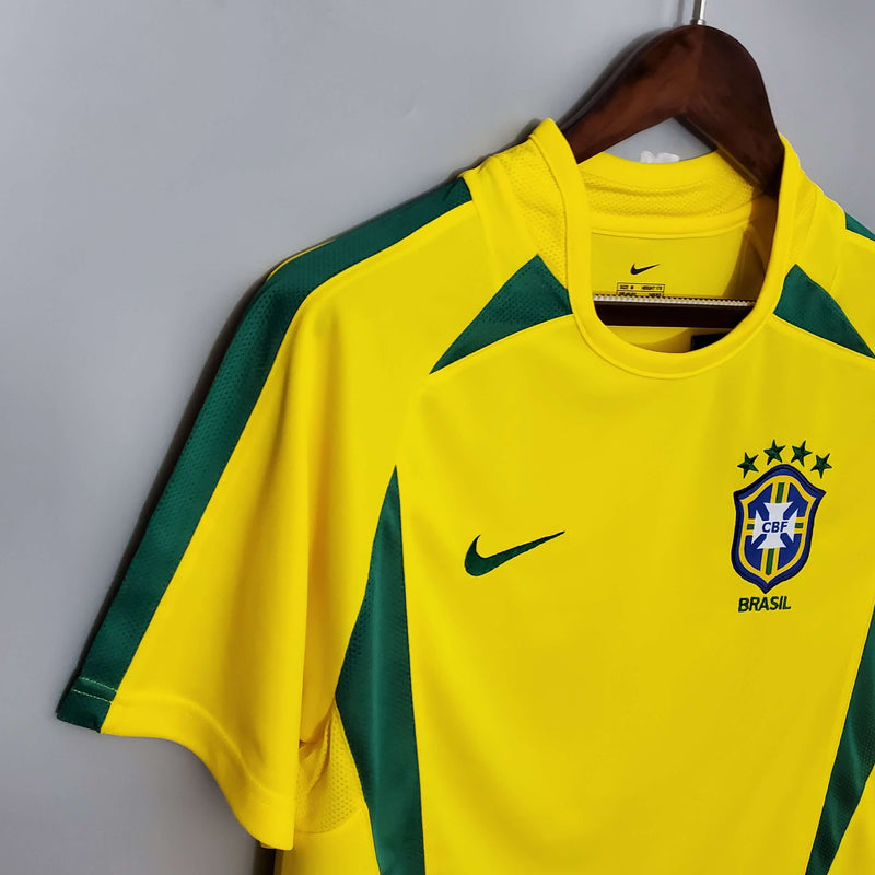BRASIL HOME 2002 - NIKE RETRO MEN`S - YELLOW/GREEN