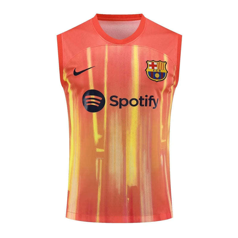 KIT DE TREINO SEM MANGAS FC BARCELONA 23/24 - LARANJA