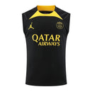 PSG SLEEVELESS TRAINING KIT 23/24 - BLACK/YELLOW