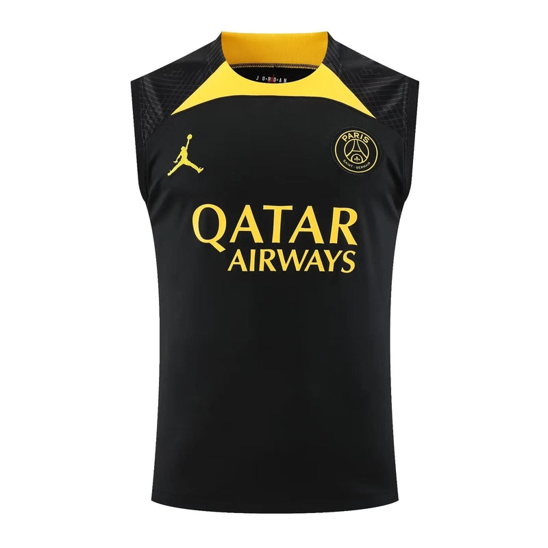 PSG SLEEVELESS TRAINING KIT 23/24 - BLACK/YELLOW