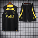 PSG SLEEVELESS TRAINING KIT 23/24 - BLACK/YELLOW